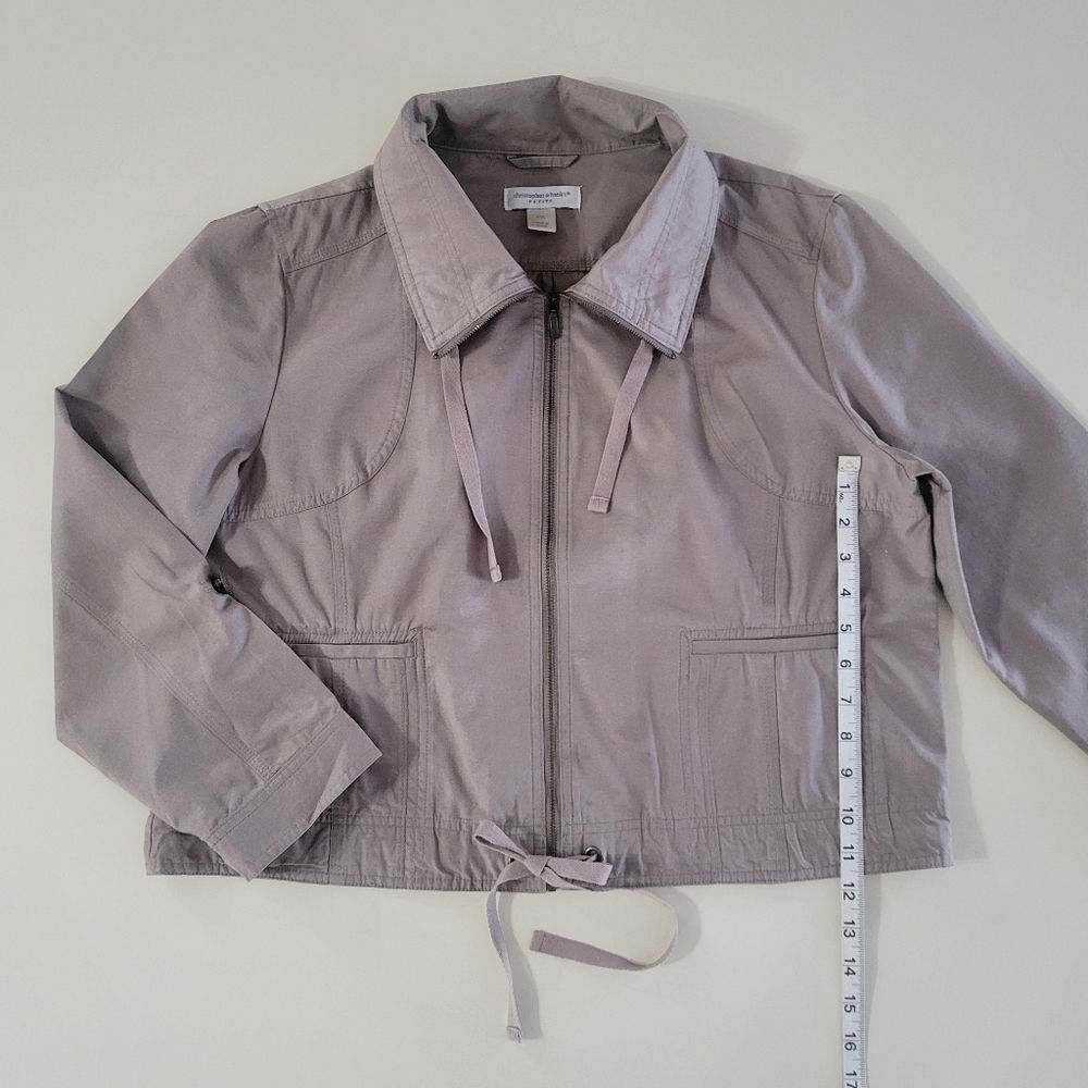 Christopher & Banks Women's Taupe Tan Lightweight Unlined Jacket - Picture 5 of 16